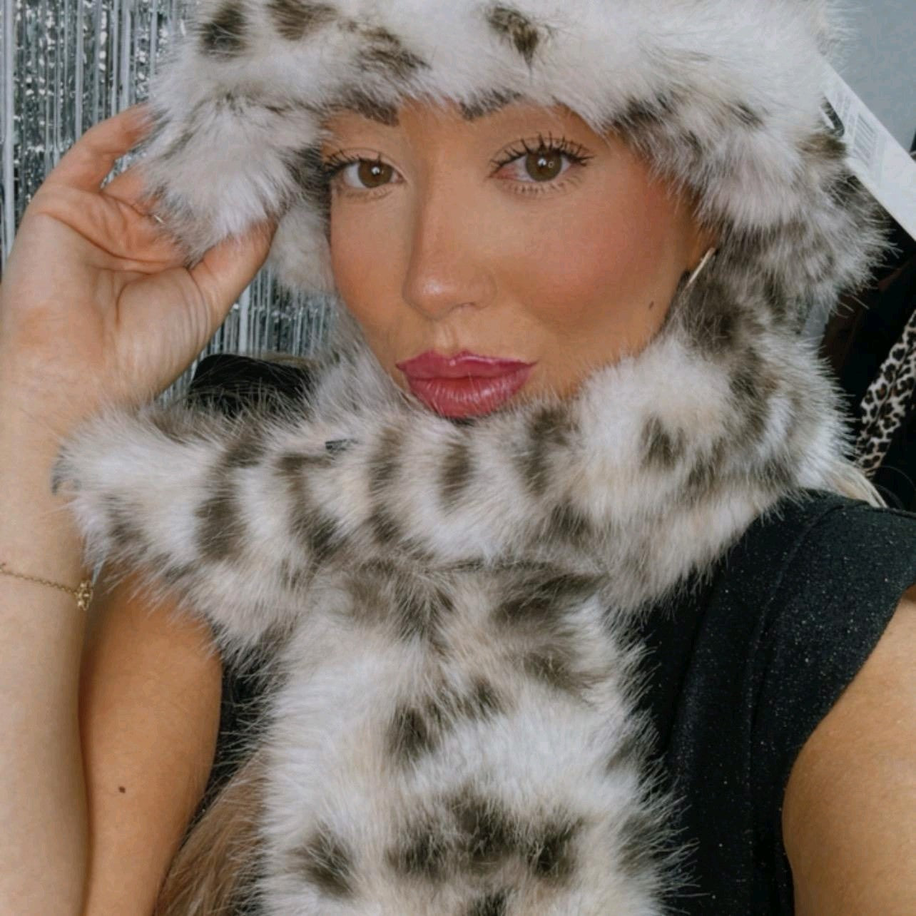 Faux Fur hat and scarf set