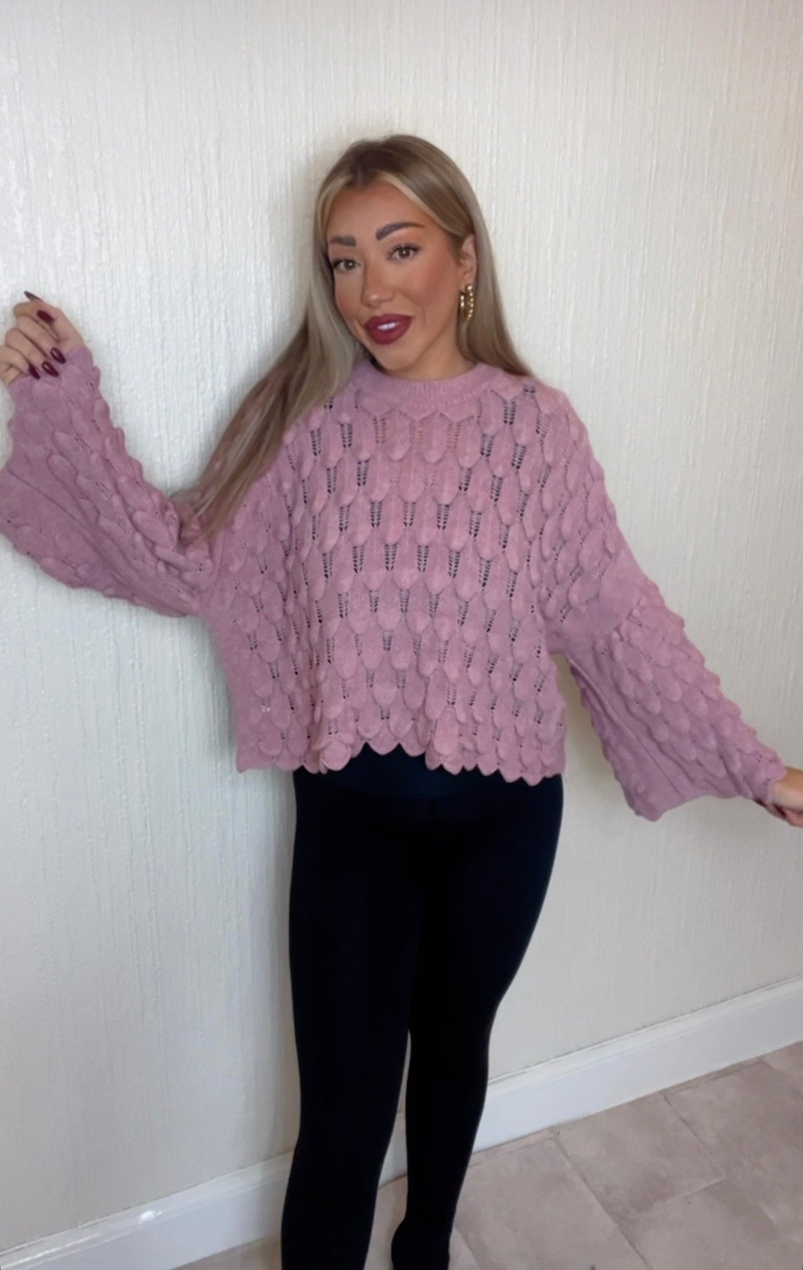 Bubble cropped jumper