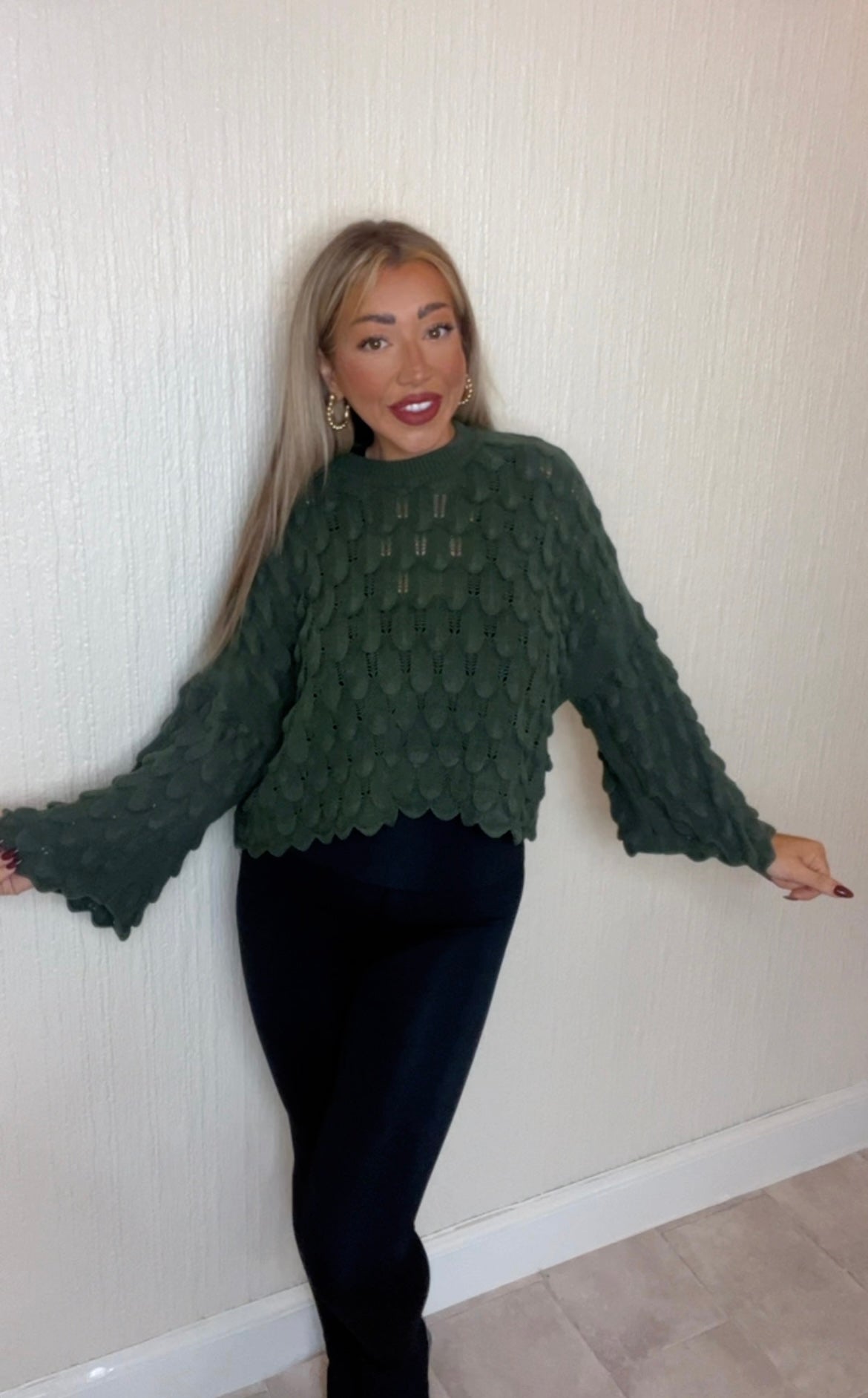 Bubble cropped jumper