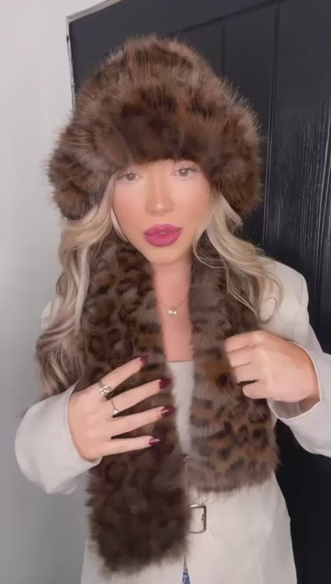 Faux Fur hat and scarf set